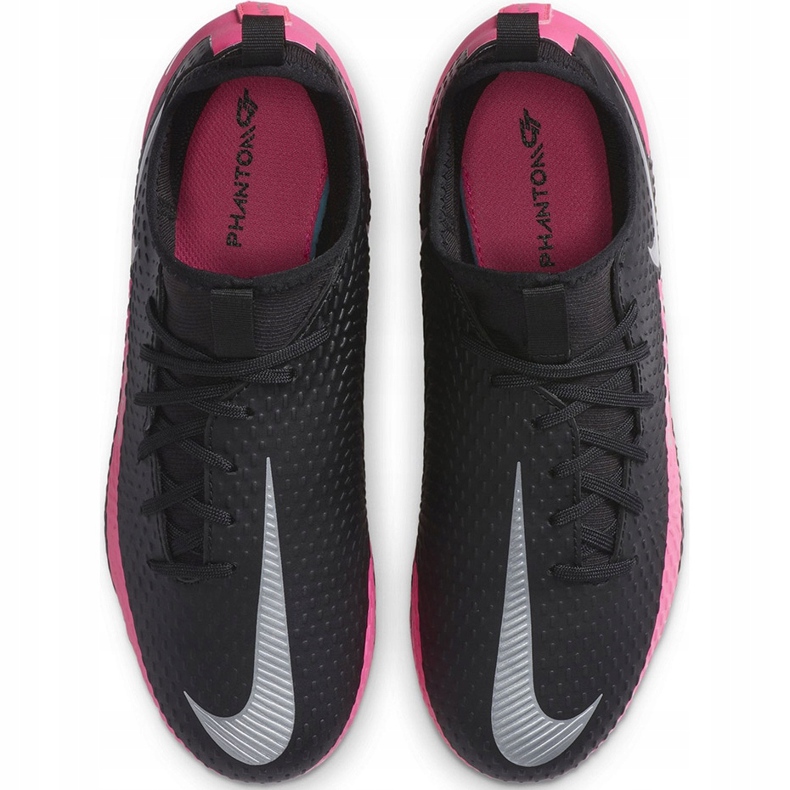 Nike Phantom Gt Academy Df FG / MG Junior CW6694 006 scarpe da calcio nero nero 1