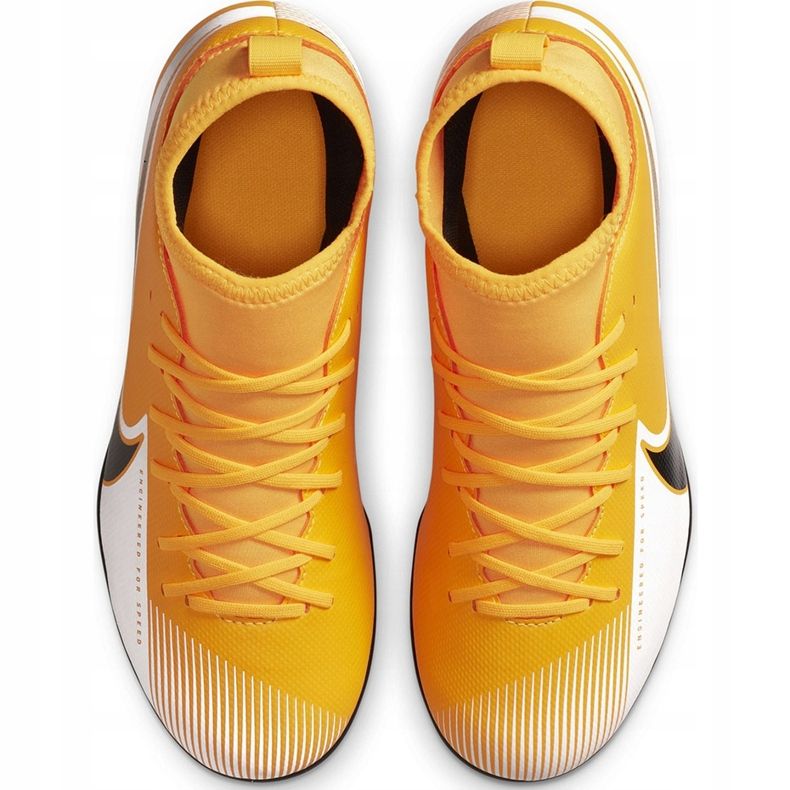 Nike Mercurial Superfly 7 Club FG / MG Junior AT8150 801 scarpe da calcio arancia giallo 1