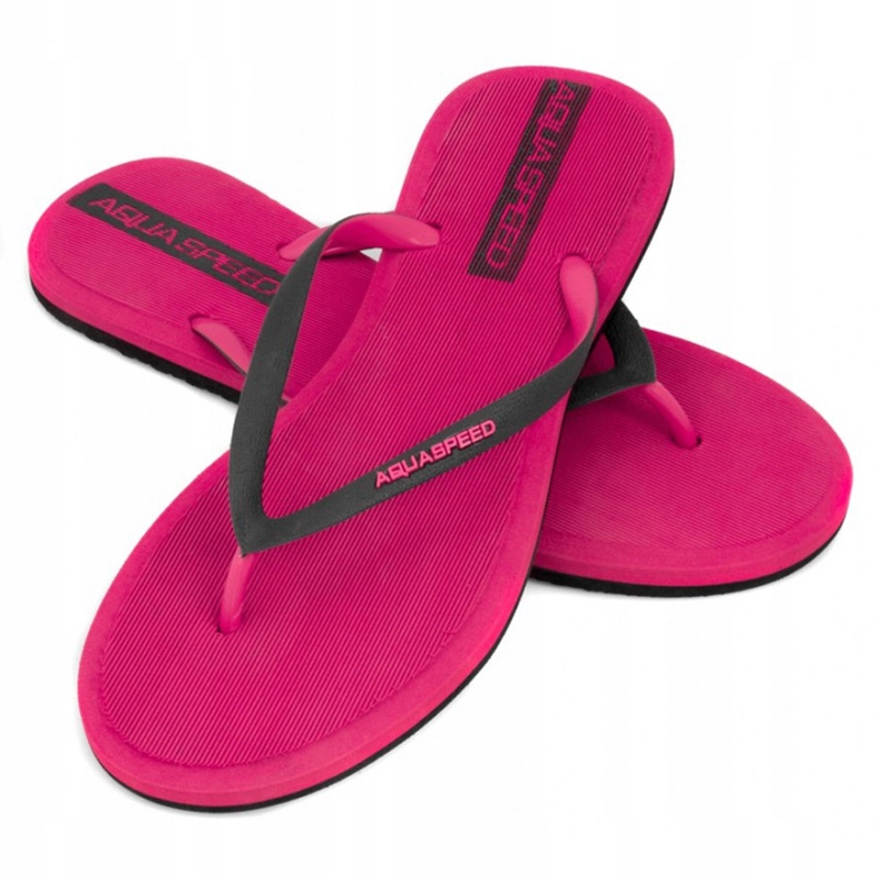 Ciabatte da piscina donna Aqua-speed Genoa rosa col.03 nero 1