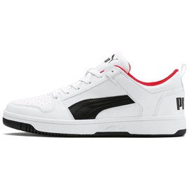 Puma Rebound LayUp Lo Sl scarpe uomo bianco-nero 369866 01 bianca rosso 1
