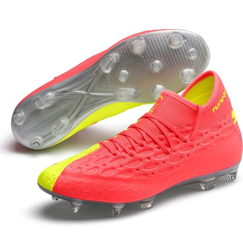 Puma Future 5.2 Netfit Osg Evo Fg Ag 106007 01 scarpe da calcio giallo rosso 2