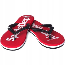 Pantofole da uomo 4F rosso H4L20 KLM006 62S nero 1