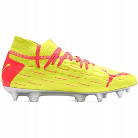 Puma Future 5.1 Netfit Osg Fg Ag Junior 105946 01 scarpe da calcio per bambini giallo rosso 1