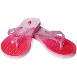 Pantofole da donna 4F rosse H4L20 KLD003 62S rosa 1