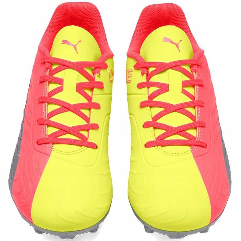 Puma One 20.4 Osg Fg Ag 105973 01 scarpe da calcio per bambini giallo 2