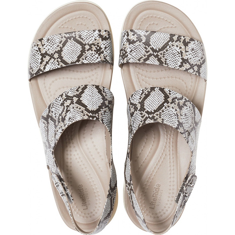 Crocs sandali donna Brooklyn Low Wedge W multi stucco 206453 93T beige 1