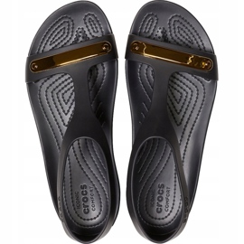 Crocs sandali donna Serena Metallic Bar Sdl W nero-oro 206421 751 2