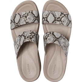 Crocs Pantofole Donna Brooklyn Mid Wedge W Multi Stucco 206219 93T beige 1