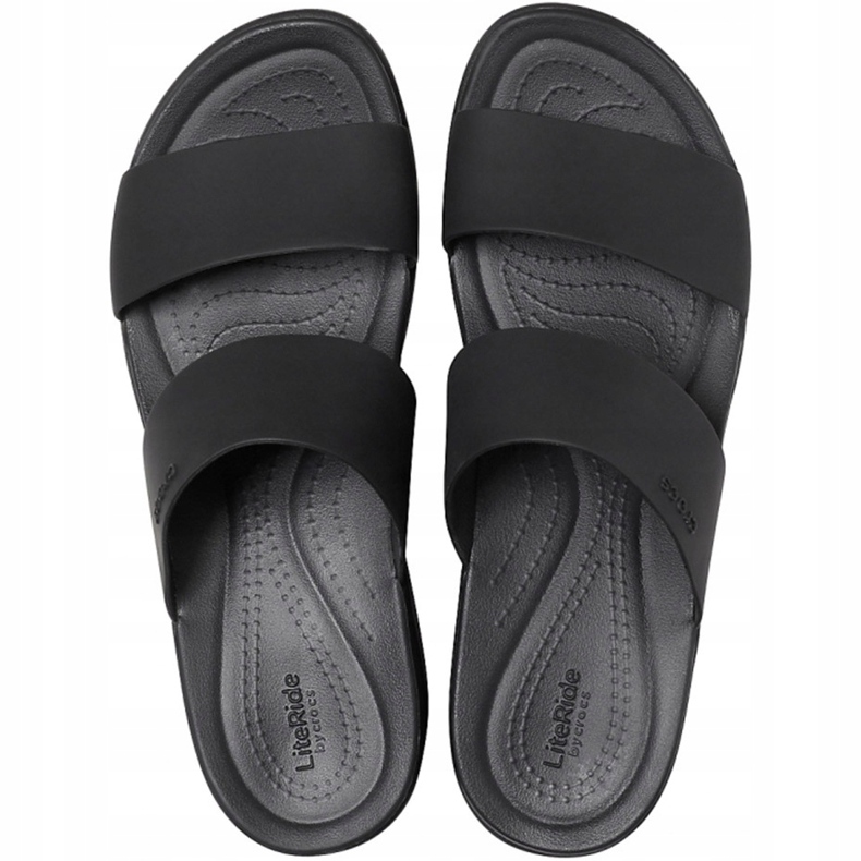 Pantofole da donna Crocs Brooklyn Mid Wedge W nere 206 219 060 nero 1