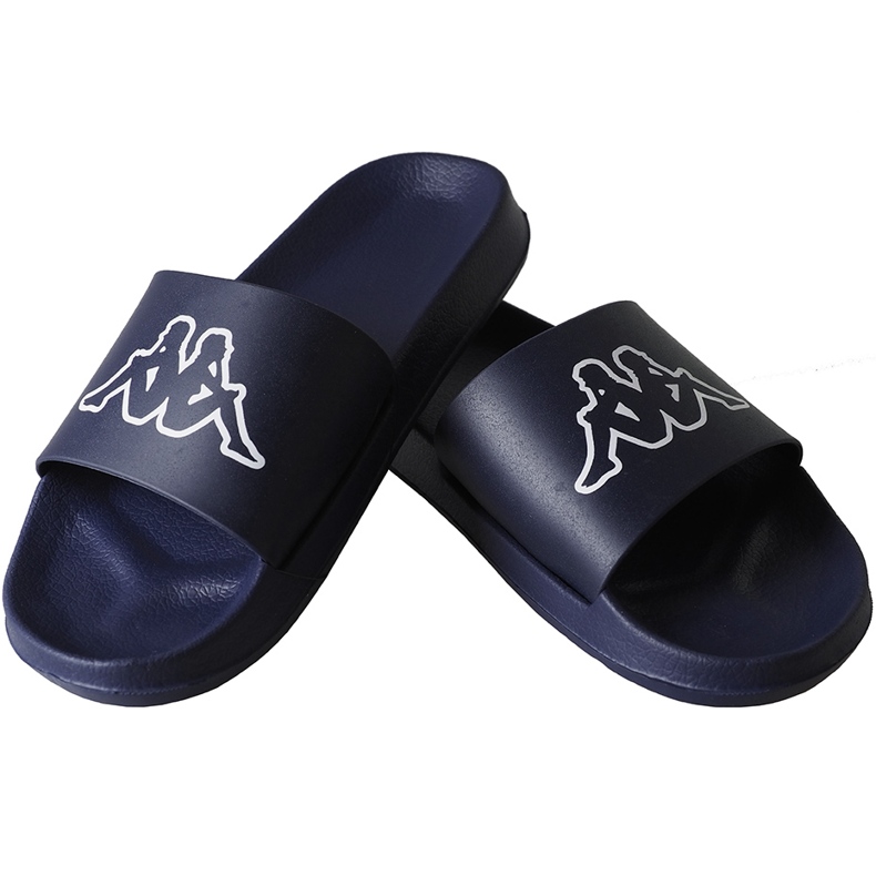 Pantofole Kappa Krus blu navy e bianche 242794 6710 bianco 1