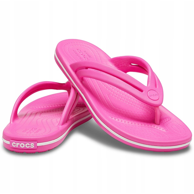 Pantofole da donna Crocs Crocband Flip W rosa 206100 6QQ 1
