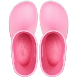 Stivali da pioggia Crocs per bambini Stivali da pioggia Crocband Kids rosa 205827 6QM 1