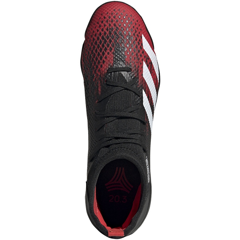 Scarpe da calcio Adidas Predator 20.3 Tf nere e rosse EF2208 multicolore nero 1