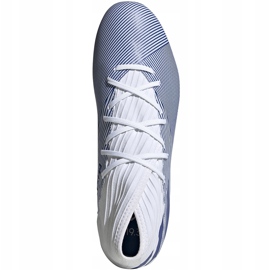 Scarpe calcio adidas Nemeziz 19.3 Fg bianche e blu EG7202 multicolore bianco 1