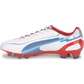 Scarpe Calcio Puma Evo Speed ​​1 Fg bianco-rosso-blu 102527 01 bianca bianca 1