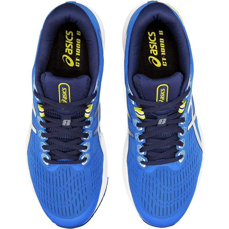 Scarpe da corsa da uomo Asics GT-1000 8 blu 1011A540 401 bianca 1