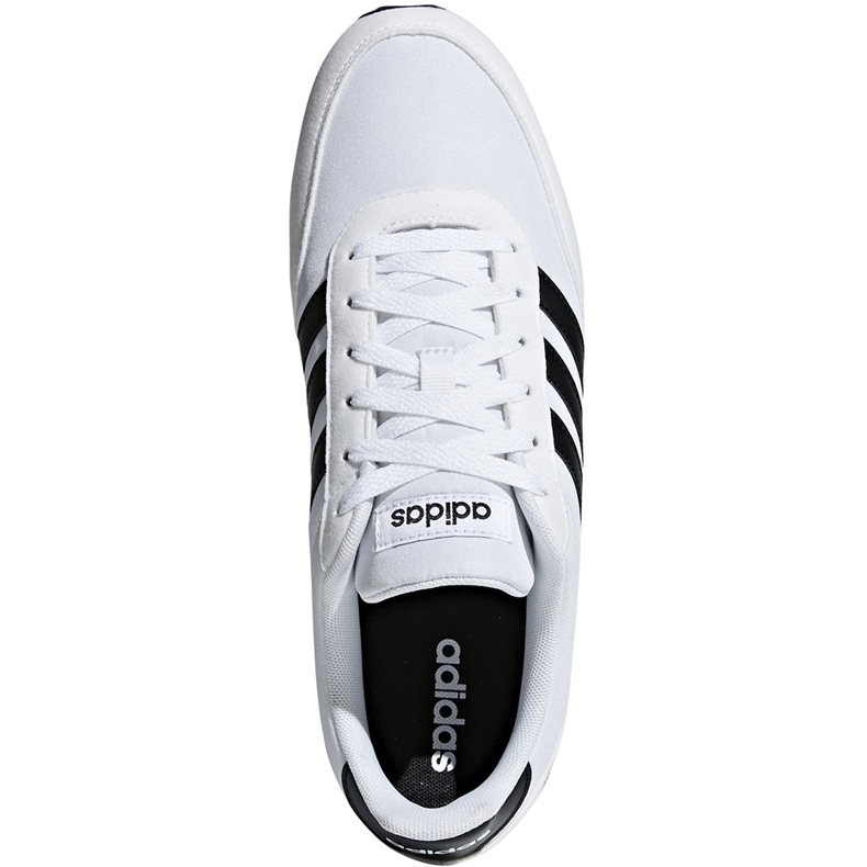 Adidas V Racer 2.0 scarpe bianche e nere B75796 bianco nero 1