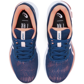 Scarpe da corsa da donna Asics Gel-Pulse blu navy-pesca 1012A467 401 arancia 1