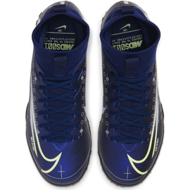 Nike Mercurial Superfly 7 Academy Mds Tf Junior BQ5407 401 scarpa da calcio blu navy blu navy 1