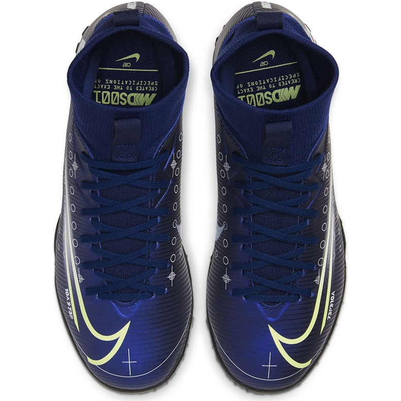 Nike Mercurial Superfly 7 Academy Mds Tf Junior BQ5407 401 scarpa da calcio blu navy blu navy 1
