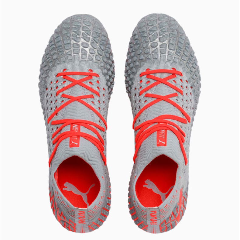Scarpe da calcio Puma Future 4.1 Netfit MxSG grigio-arancio 105676 01 rosso 1