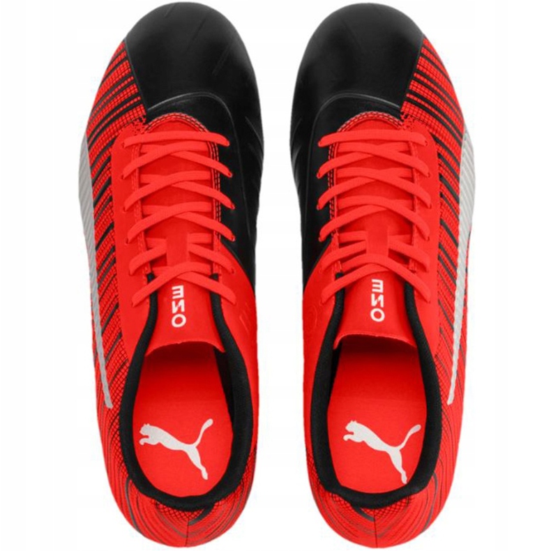 Scarpe da calcio Puma One 5.4 Fg Ag rosso-nero 105605 01 multicolore 1