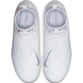 Nike Phantom Vsn Academy Df FG / MG Jr AO3287 100 scarpe da calcio bianca bianca 1