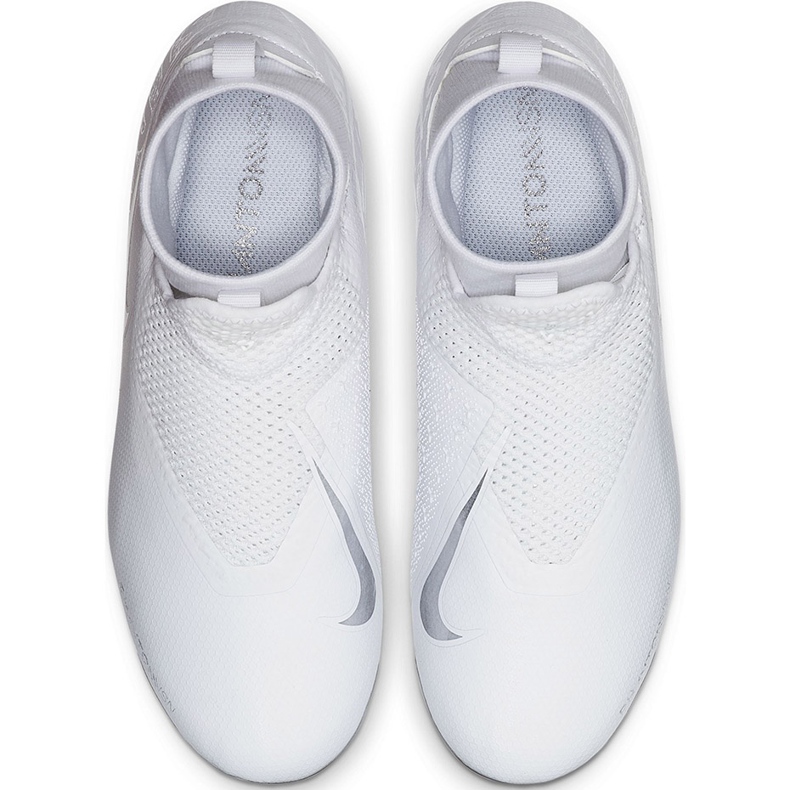 Nike Phantom Vsn Academy Df FG / MG Jr AO3287 100 scarpe da calcio bianca bianca 1