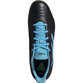 Scarpe da calcio adidas Predator 19.4 In Sala nero e blu F35631 nero blu 1