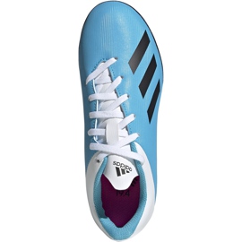 Scarpe da calcio Adidas X 19.4 Tf Junior blu e bianche F35347 multicolore 1