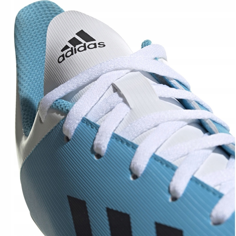 Scarpe da calcio Adidas X 19.4 FxG Junior blu e bianche F35361 1