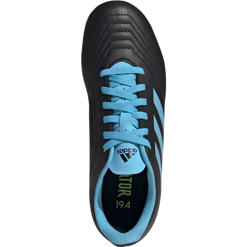 Adidas Predator 19.4 FxG Junior scarpe da calcio nere e blu G25823 nero nero 1