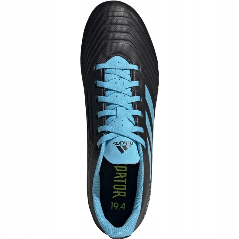 Scarpe calcio adidas Predator 19.4 FxG nere e blu F35598 nero nero 1