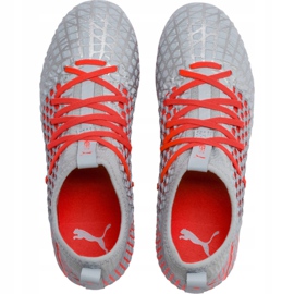 Scarpe da calcio Puma Future 4.3 Netfit Fg Ag Junior argento-rosso 105693 01 multicolore grigio 1