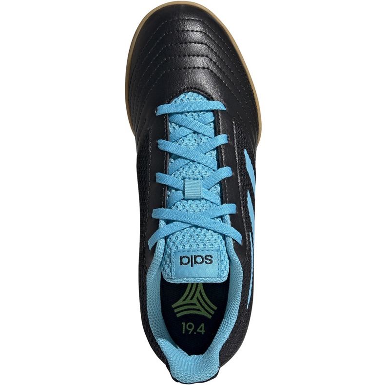 Adidas Predator 19.4 In Sala Junior scarpe da calcio nere e blu G25830 nero nero 1
