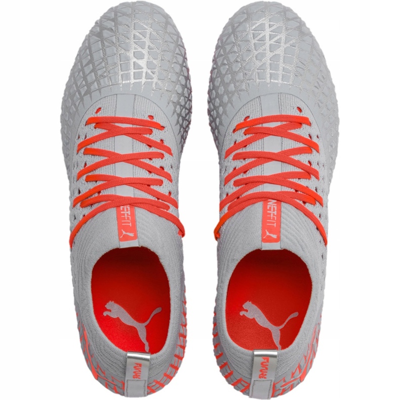 Scarpe da calcio Puma Future 4.2 Netfit Fg Ag argento-rosso 105611 01 multicolore grigio 1