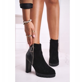 FB1 Stivali Donna Con Tacco Nero Cissy 2