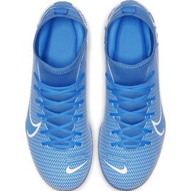 Nike Mercurial Superfly 7 Club FG / MG Junior AT8150 414 scarpe da calcio blu blu 1
