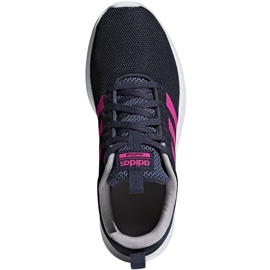 Scarpe da bambino Adidas Lite Racer Cln K BB7045 blu navy e rosa 1