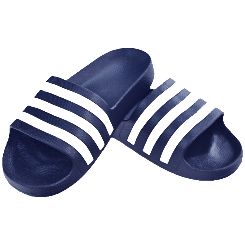 Ciabatte Adidas Adilette Aqua blu navy F35542 bianca 1