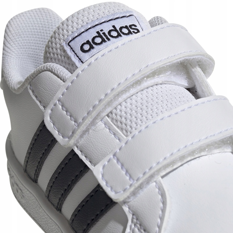 Scarpe per bambini adidas Grand Court I bianche e nere EF0118 bianco 1