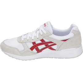 Asics Lyte Trainer bianco e rosso 1201A006 101 scarpe da uomo bianca 1