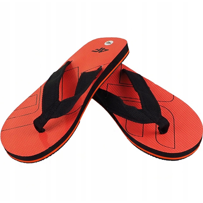 Ciabatte 4F da uomo arancioni H4L19 KLM003 70S nero arancia 1