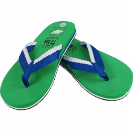 Pantofole da uomo 4F verde H4L19 KLM002 41S bianco blu 1