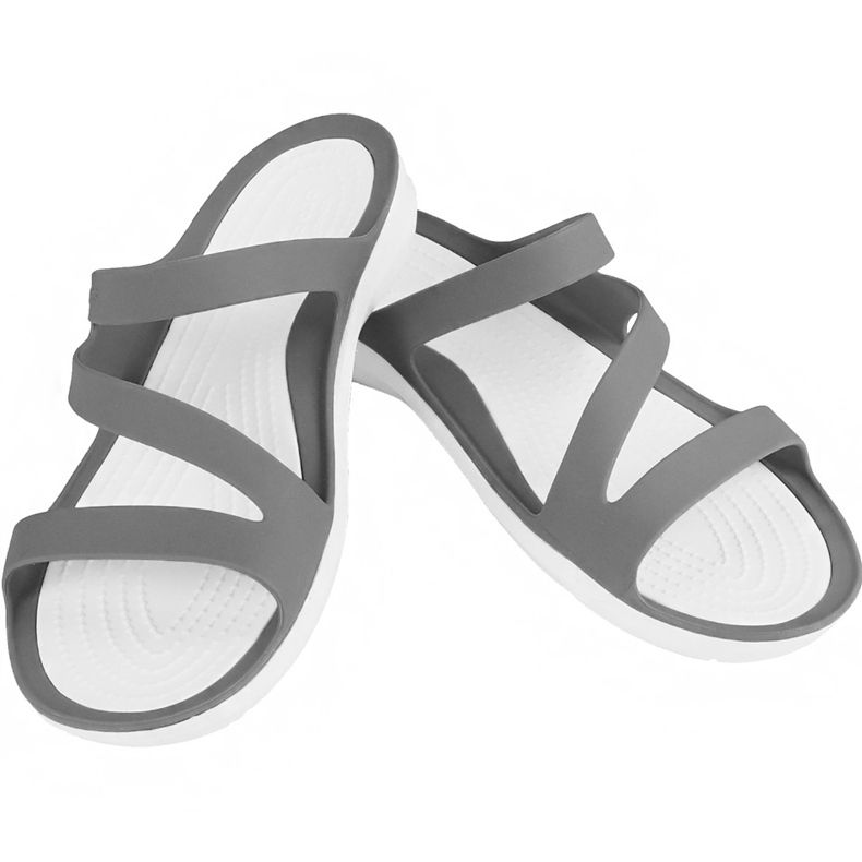 Crocs Pantofole Donna Swiftwater Sandal W Grigio-Bianco 203998 06X 1