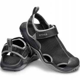 Crocs sandali da uomo Swiftwater Mesh Deck Sandal M nero 205289 001 1