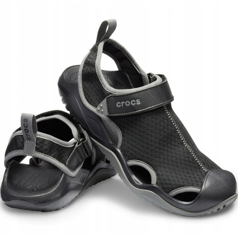 Crocs sandali da uomo Swiftwater Mesh Deck Sandal M nero 205289 001 1