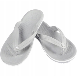 Pantofole Crocs Crocband Flip grigio chiaro bianco 11033 00J 1