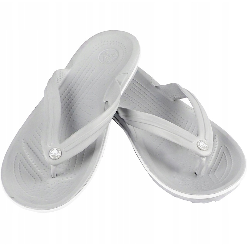 Pantofole Crocs Crocband Flip grigio chiaro bianco 11033 00J 1