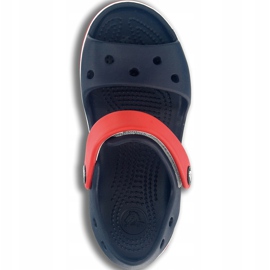 Sandali Crocs per bambini Crocband Sandal Kids blu scuro rosso 12856 485 blu navy 1
